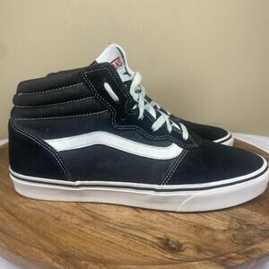 Vans Sk8-Hi Classic Mens Black And White Size‎ 9.5 High Top Shoes